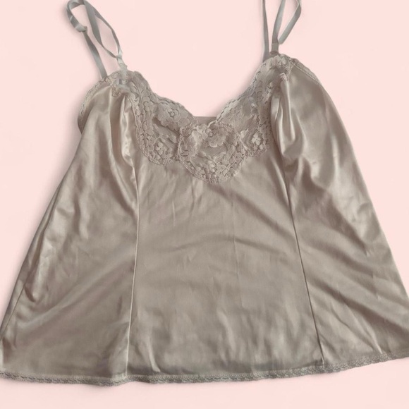 Silk Lace Trim Cami Top - Picture 1 of 2